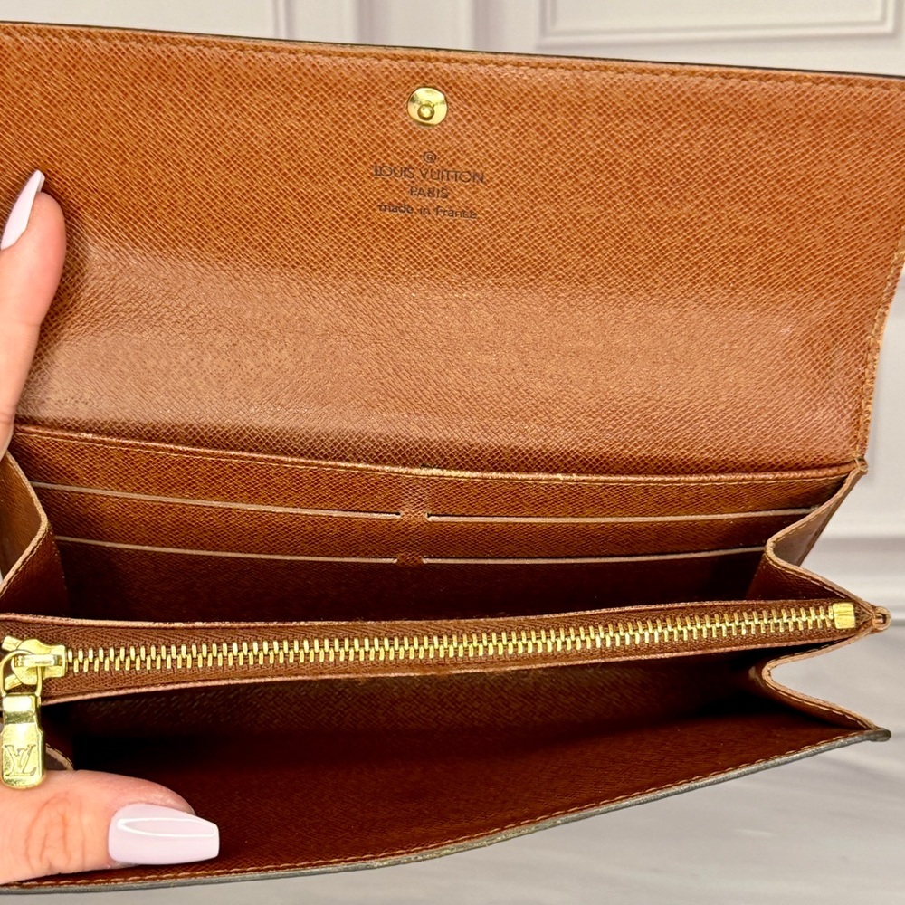Louis Vuitton Monogram Sarah Wallet – Full Size Flap | Full Set | Vintage Icon - Picture 7 of 9